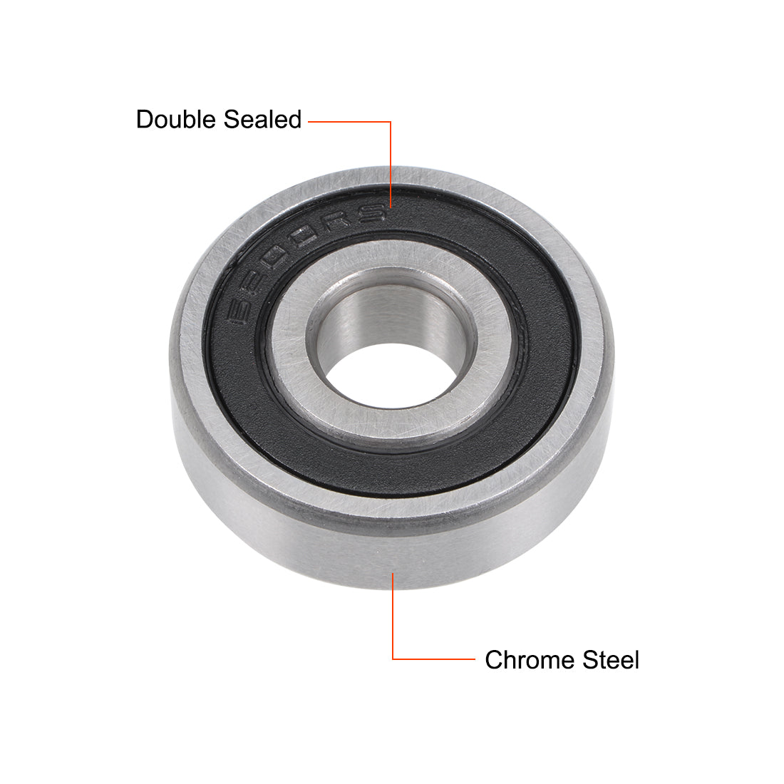 uxcell Uxcell Deep Groove Ball Bearings  Metric Double Sealed Chrome Steel ABEC1 Z2