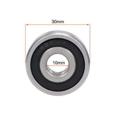 Harfington Uxcell Deep Groove Ball Bearings  Metric Double Sealed Chrome Steel ABEC1 Z2