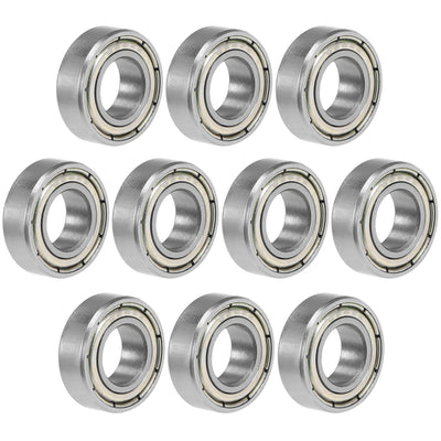 Harfington Uxcell Deep Groove Ball Bearings Metric Double Shielded Chrome Steel ABEC1 Z1 Level