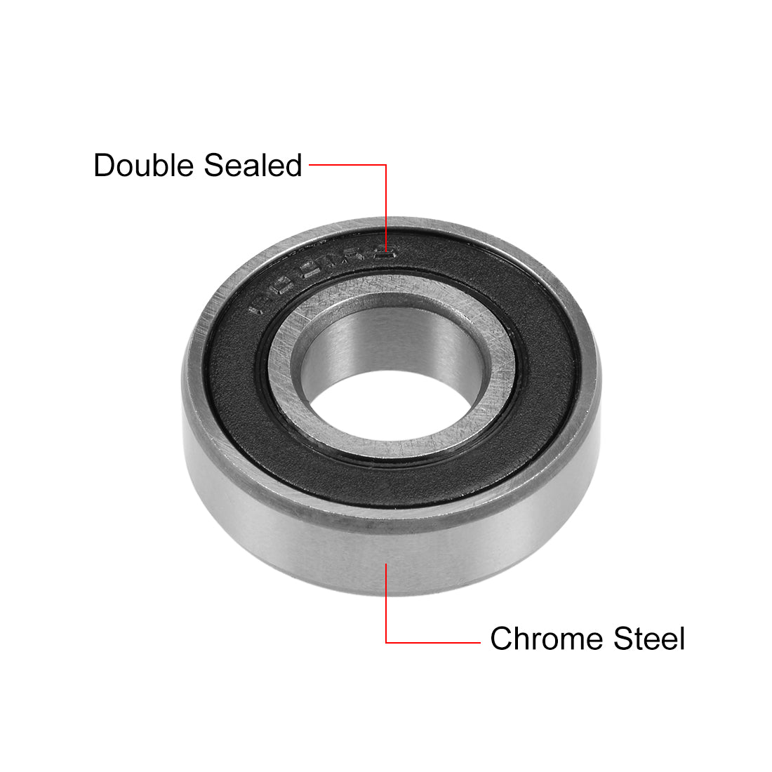 uxcell Uxcell Deep Groove Ball Bearings Metric Double Sealed Chrome Steel Z1