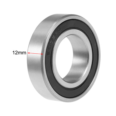 Harfington Uxcell Deep Groove Ball Bearings Metric Double Sealed Chrome Steel Z1