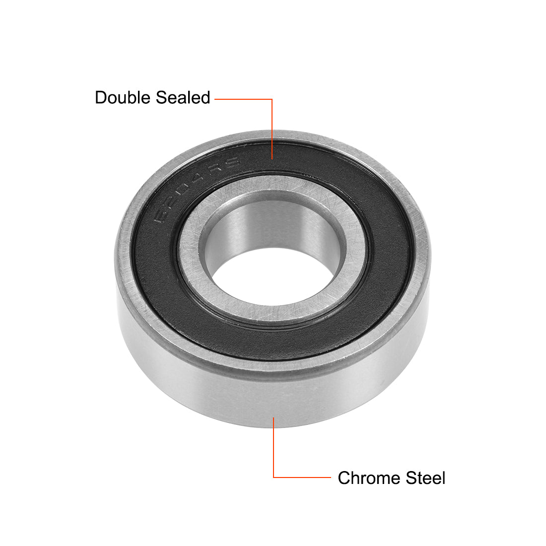 uxcell Uxcell Deep Groove Ball Bearings Double Seal Chrome Steel