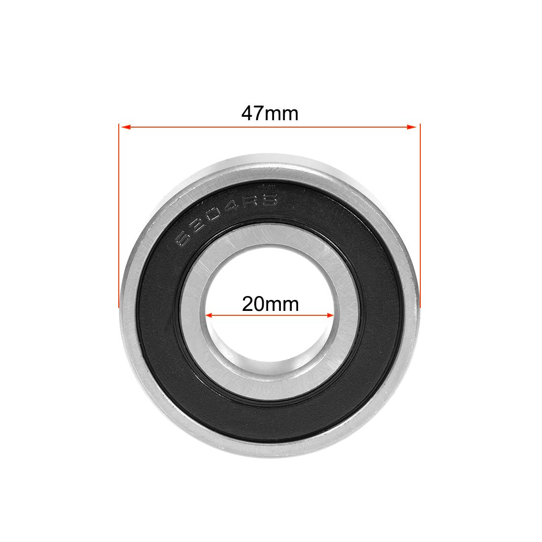 uxcell Uxcell Deep Groove Ball Bearings Double Seal Chrome Steel