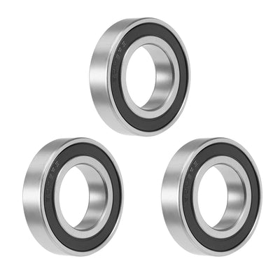 Harfington Uxcell Deep Groove Ball Bearings Metric Double Sealed Chrome Steel ABEC1 Z1 Level