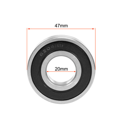 Harfington Uxcell Deep Groove Ball Bearing Double Sealed Chrome Steel P0 Z1 Metric Bearings