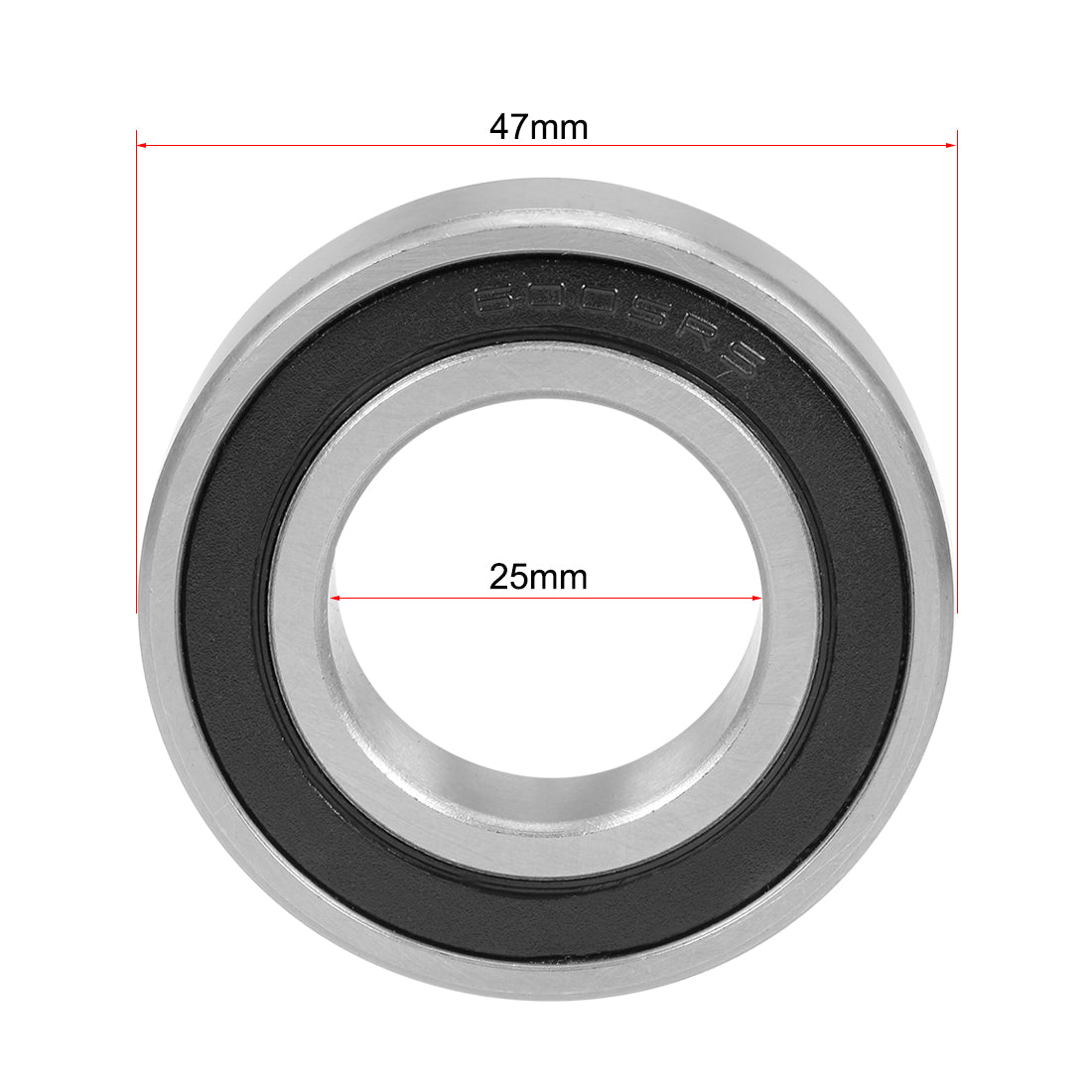 uxcell Uxcell Deep Groove Ball Bearing Double Sealed Chrome Steel P0 Z1 Metric Bearings