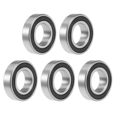 Harfington Uxcell Deep Groove Ball Bearing Double Sealed Chrome Steel P0 Z1 Metric Bearings