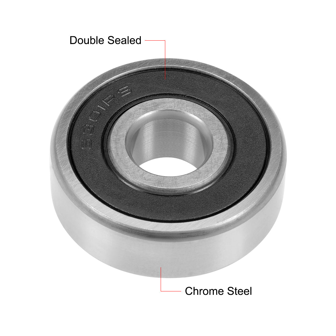 uxcell Uxcell Deep Groove Ball Bearing Double Sealed Chrome Steel P0 Z1 Metric Bearings