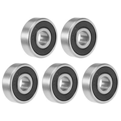 Harfington Uxcell Deep Groove Ball Bearing Double Sealed Chrome Steel P0 Z1 Metric Bearings