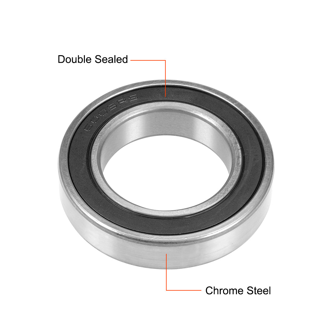 uxcell Uxcell Deep Groove Ball Bearings Metric Double Sealed Chrome Steel