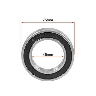 Harfington Uxcell Deep Groove Ball Bearings Metric Double Sealed Chrome Steel