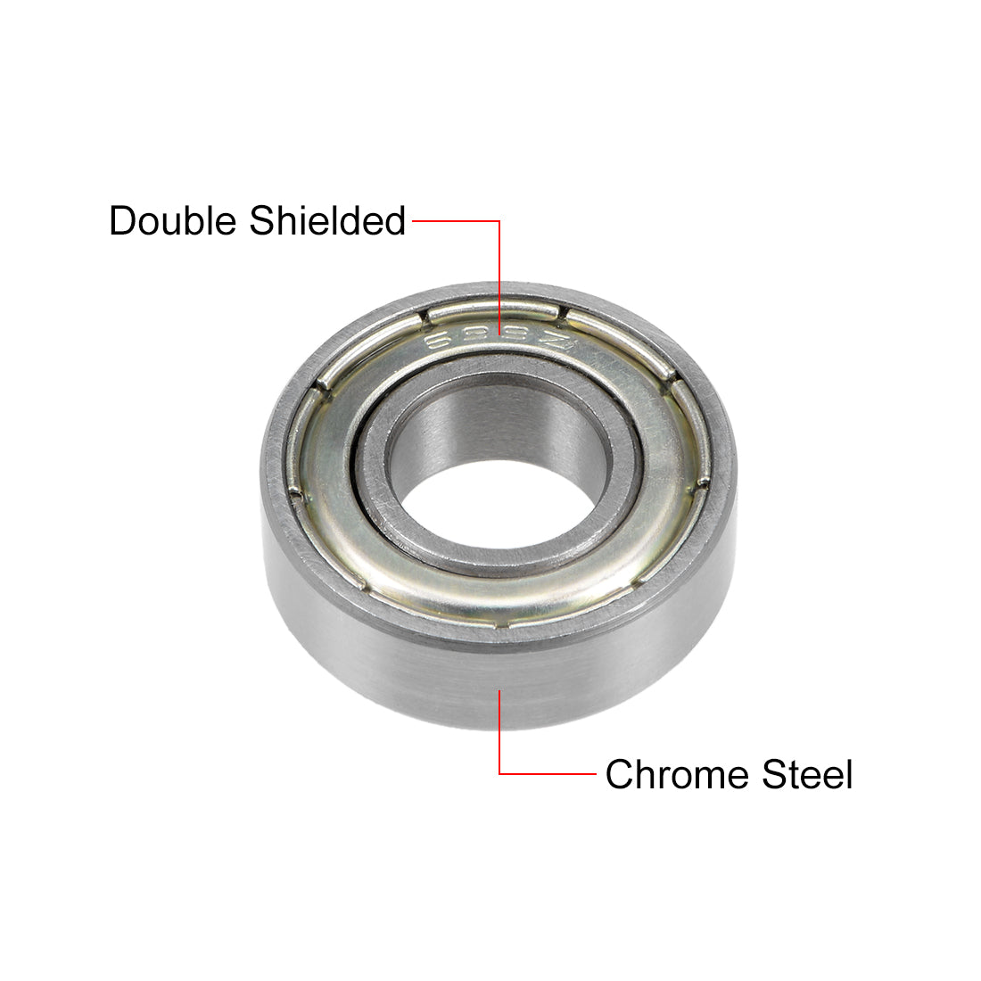 uxcell Uxcell Deep Groove Ball Bearing Metric Double Shielded Chrome Steel ABEC1 Z1 Level