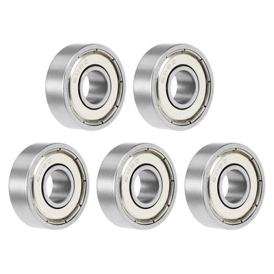 uxcell Uxcell 608ZZ Deep Groove Ball Bearing 8x22x7mm Double Shielded Chrome Bearings 5pcs