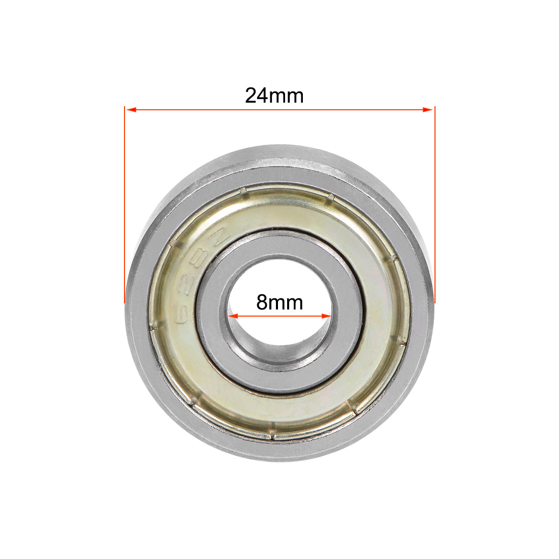 uxcell Uxcell Deep Groove Ball Bearing Metric Double Shielded Chrome Steel ABEC1 Z1 Level