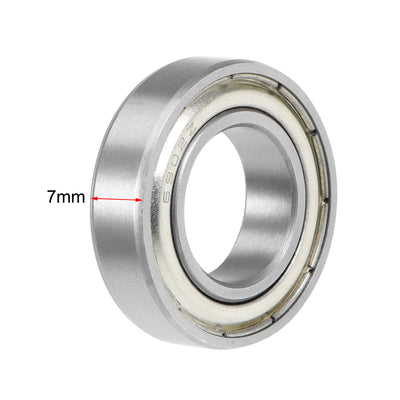 Harfington Uxcell Deep Groove Ball Bearing Double Shielded Chrome Metric Bearings P0 Z1