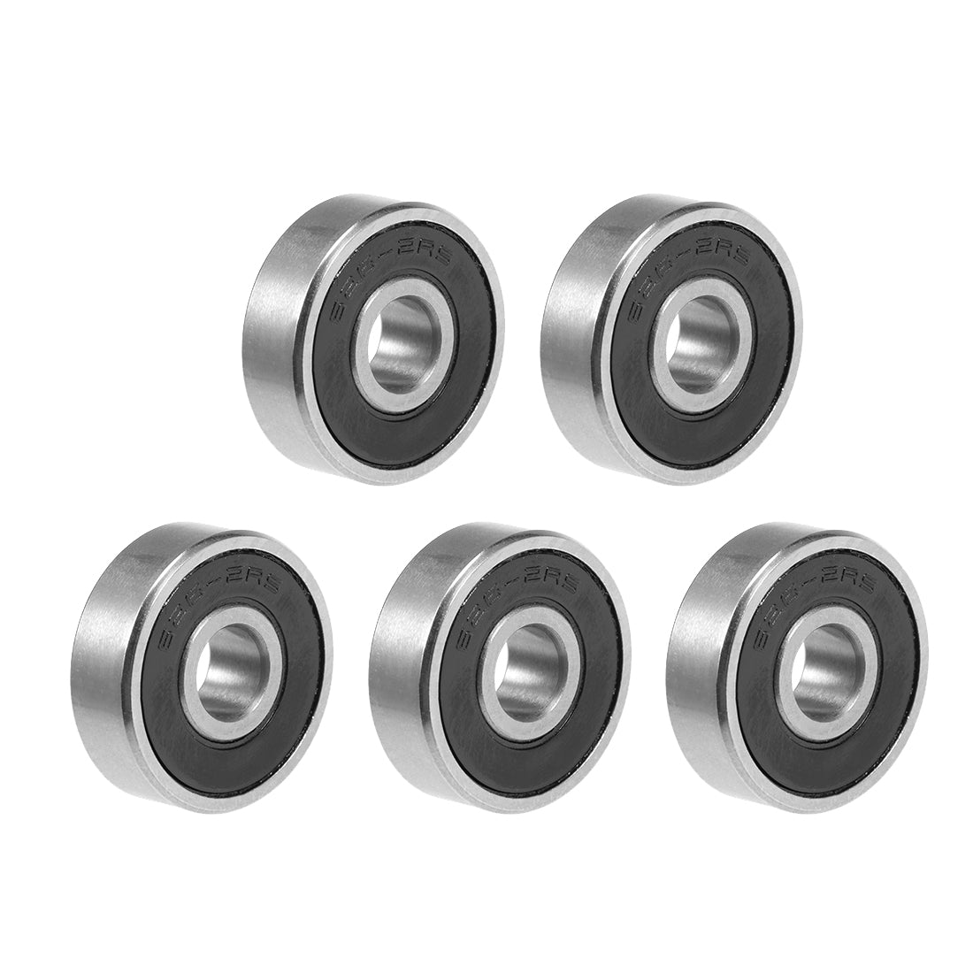 uxcell Uxcell Deep Groove Ball Bearing Double Sealed Chrome Steel P0 Z1 Metric Bearings