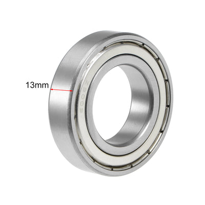 Harfington Uxcell Deep Groove Ball Bearing Double Shielded Chrome Metric Bearings P0 Z1