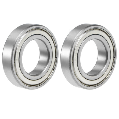 Harfington Uxcell Deep Groove Ball Bearing Double Shielded Chrome Metric Bearings P0 Z1