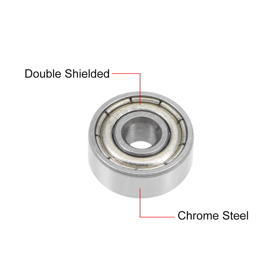 uxcell Uxcell Deep Groove Ball Bearing Metric Double Shielded Chrome Steel ABEC1 Z1