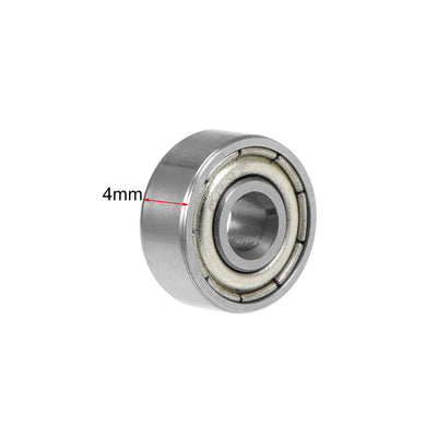 Harfington Uxcell Deep Groove Ball Bearing Metric Double Shielded Chrome Steel ABEC1 Z1