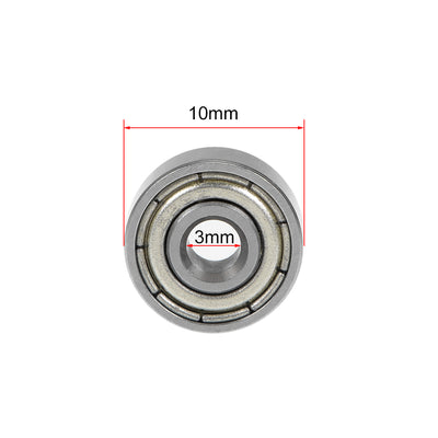 Harfington Uxcell Deep Groove Ball Bearing Metric Double Shielded Chrome Steel ABEC1 Z1