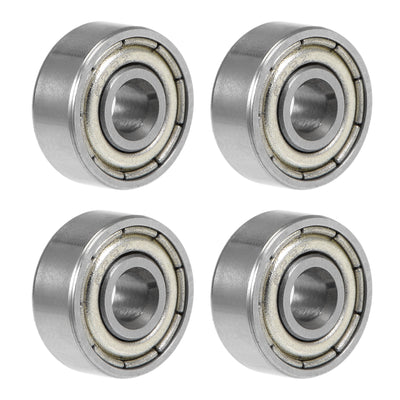 Harfington Uxcell Deep Groove Ball Bearing Metric Double Shielded Chrome Steel ABEC1 Z1