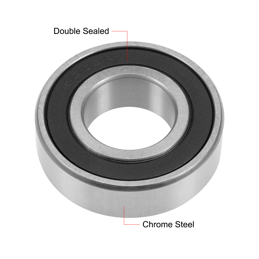 uxcell Uxcell Deep Groove Ball Bearings Double Sealed Chrome Steel