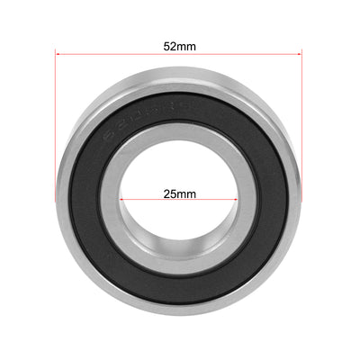 Harfington Uxcell Deep Groove Ball Bearings Double Sealed Chrome Steel