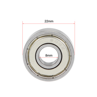 Harfington Uxcell Deep Groove Ball Bearings Metric Double Shielded Chrome Steel P0 Z1 Level