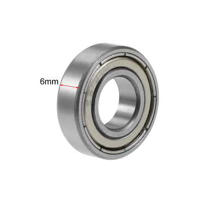 Harfington Uxcell Deep Groove Ball Bearings Metric Double Shielded Chrome Steel ABEC1 Z1 Level