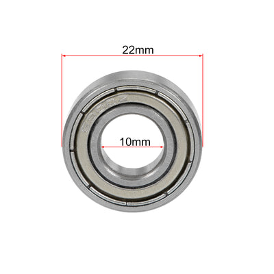 Harfington Uxcell Deep Groove Ball Bearings Metric Double Shielded Chrome Steel ABEC1 Z1 Level