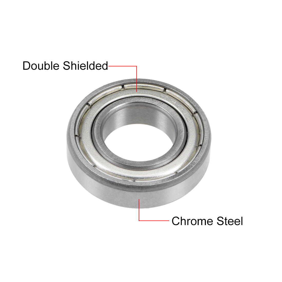 uxcell Uxcell Deep Groove Ball Bearings Thin Section Double Shielded Chrome Steel ABEC1