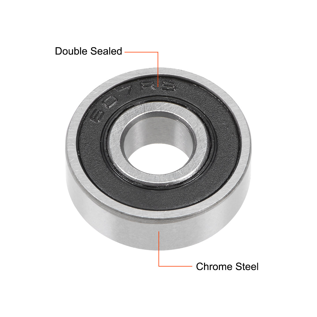 uxcell Uxcell Deep Groove Ball Bearings Metric Double Sealed Chrome Steel Rollers