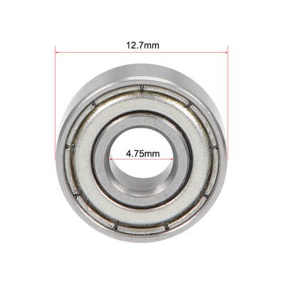 Harfington Uxcell Deep Groove Ball Bearing Double Shielded Chrome Roller Bearings