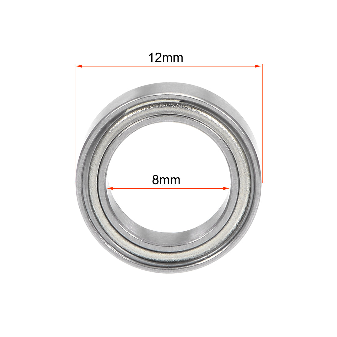 uxcell Uxcell Deep Groove Ball Bearings Metric Double Shielded Chrome Steel Roller ABEC1 Z1