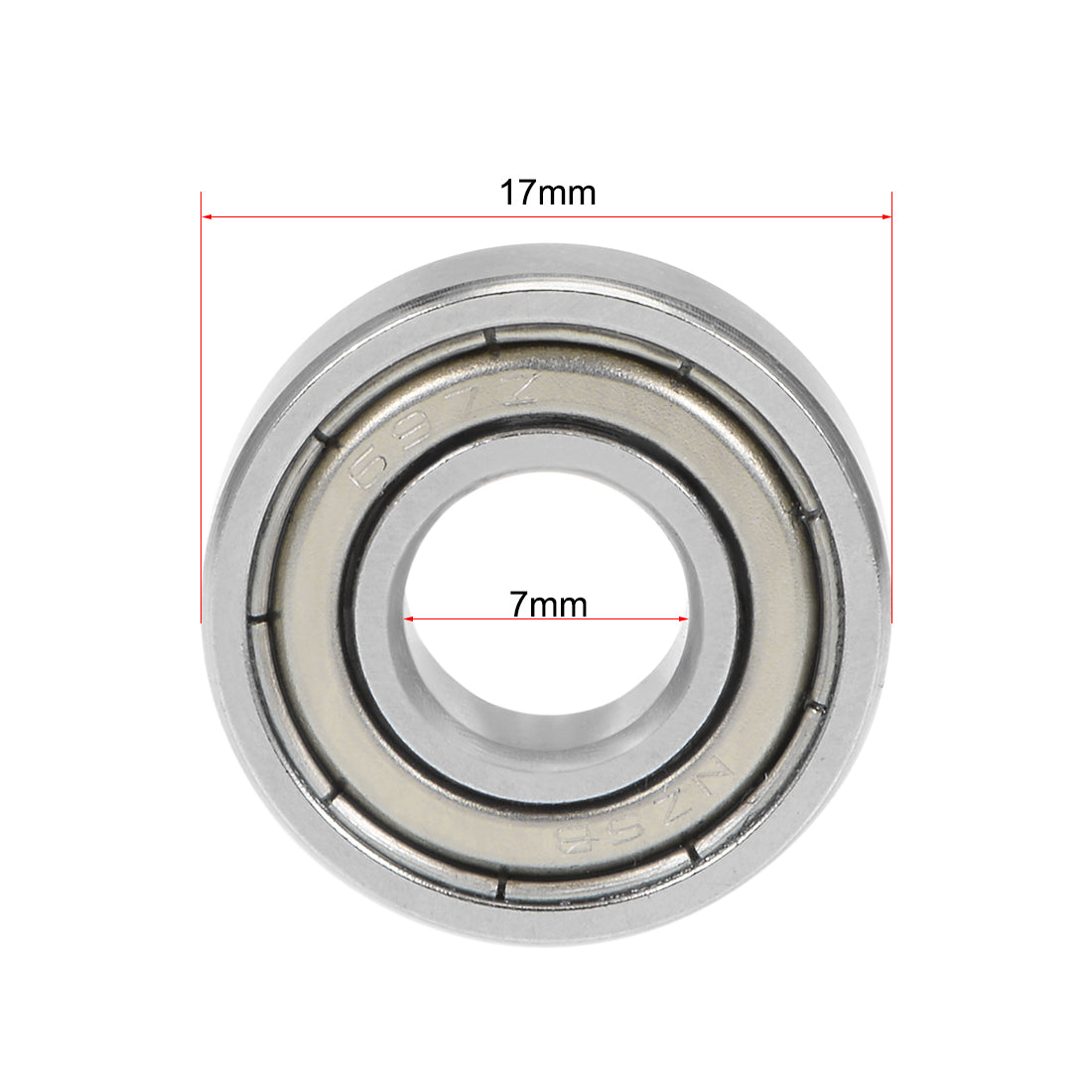 uxcell Uxcell Deep Groove Ball Bearing Metric Double Shielded Chrome Steel ABEC1 Z1