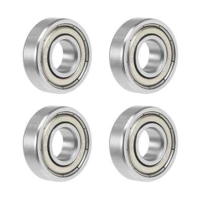 Harfington Uxcell Deep Groove Ball Bearing Metric Double Shielded Chrome Steel ABEC1 Z1