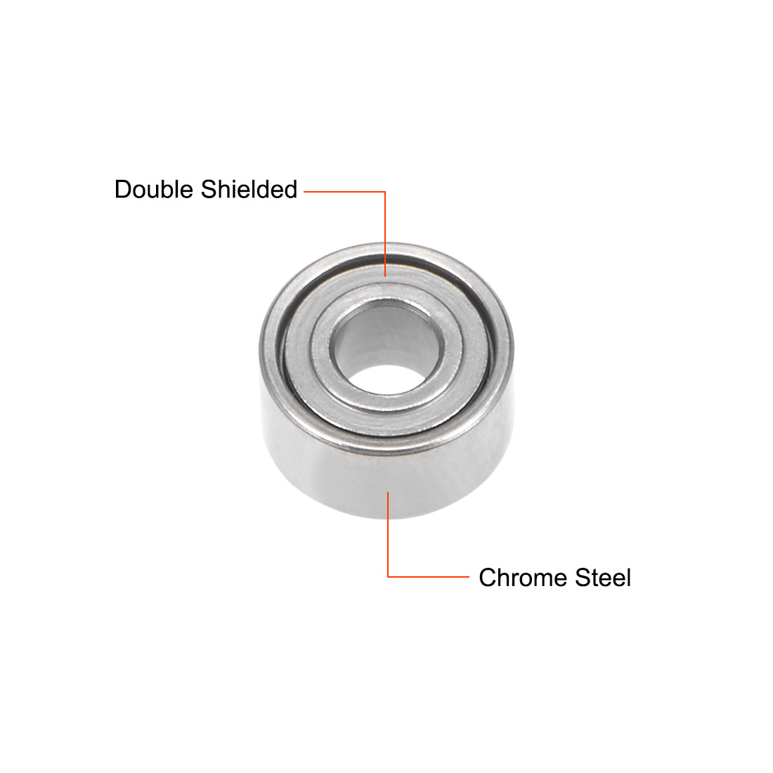 uxcell Uxcell Deep Groove Ball Bearings Metric Double Shielded Chrome Steel Roller ABEC1 Z1