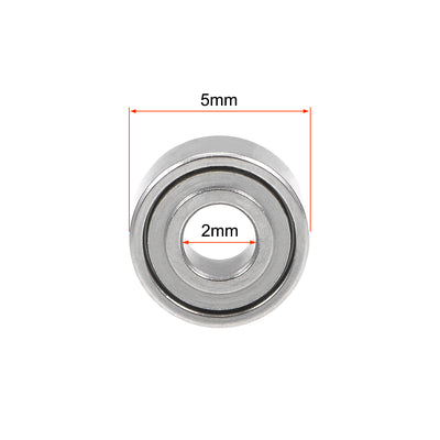 Harfington Uxcell Deep Groove Ball Bearings Metric Double Shielded Chrome Steel Roller ABEC1 Z1