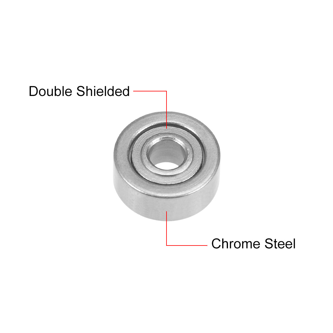 uxcell Uxcell Deep Groove Ball Bearings Metric Double Shielded Chrome Steel Roller ABEC1 Z1