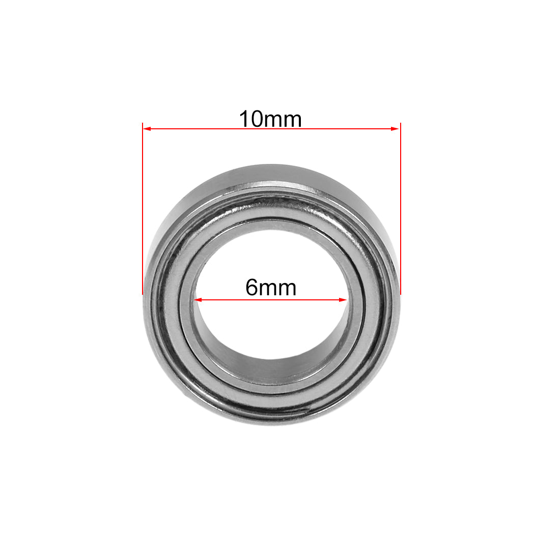 uxcell Uxcell Deep Groove Ball Bearings Metric Double Shielded Chrome Steel P0 Z1 Bearings