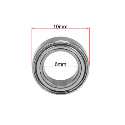 Harfington Uxcell Deep Groove Ball Bearings Metric Double Shielded Chrome Steel P0 Z1 Bearings