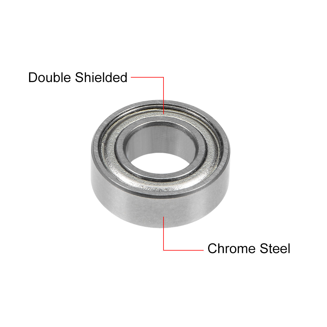 uxcell Uxcell Deep Groove Ball Bearings Metric Double Shielded Chrome Steel P0 Z1 Bearings