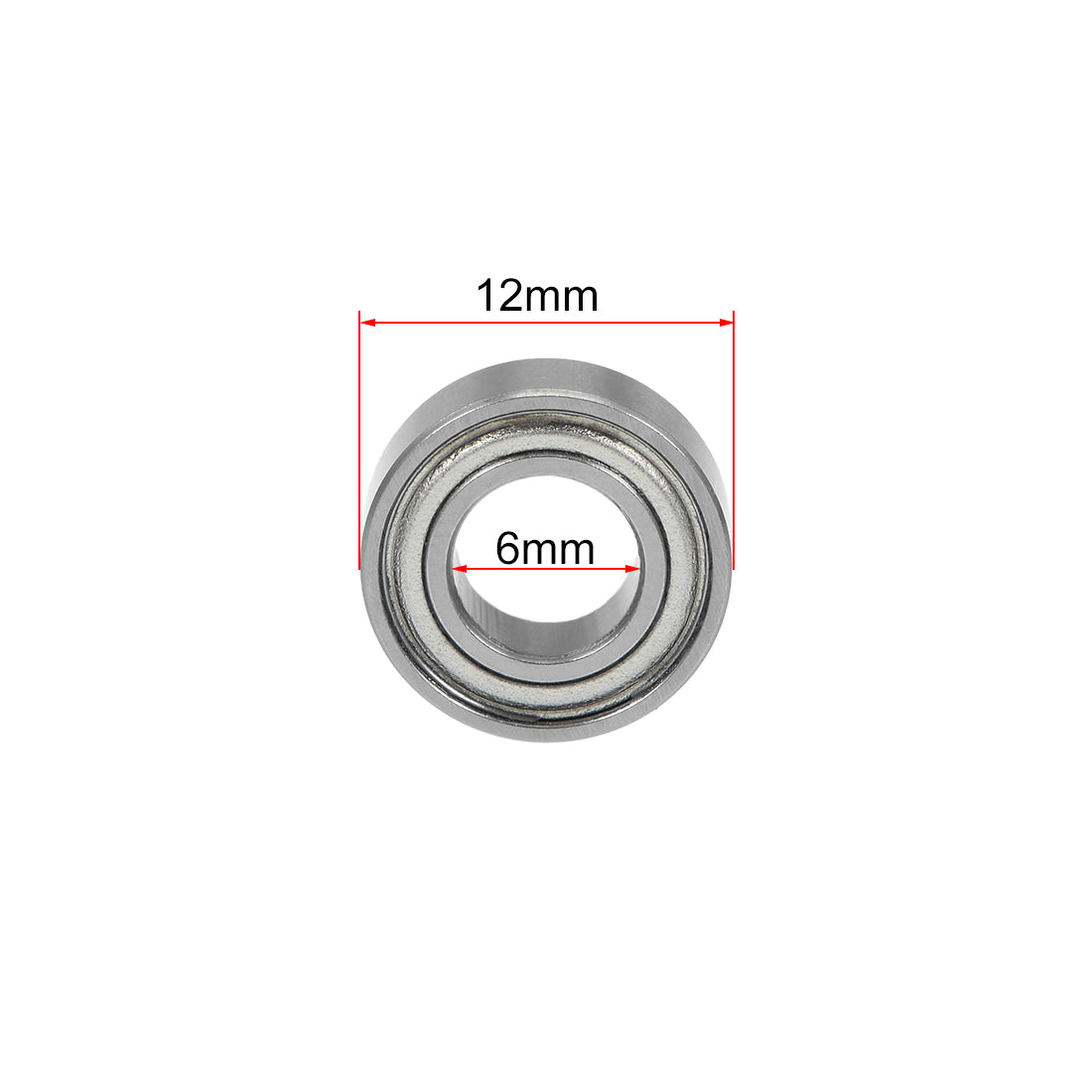 uxcell Uxcell Deep Groove Ball Bearings Metric Double Shielded Chrome Steel P0 Z1 Bearings