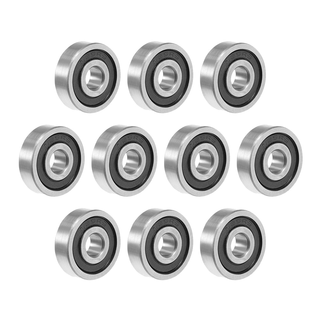 uxcell Uxcell Deep Groove Ball Bearings Metric Double Seal Chrome Steel ABEC1 Z1