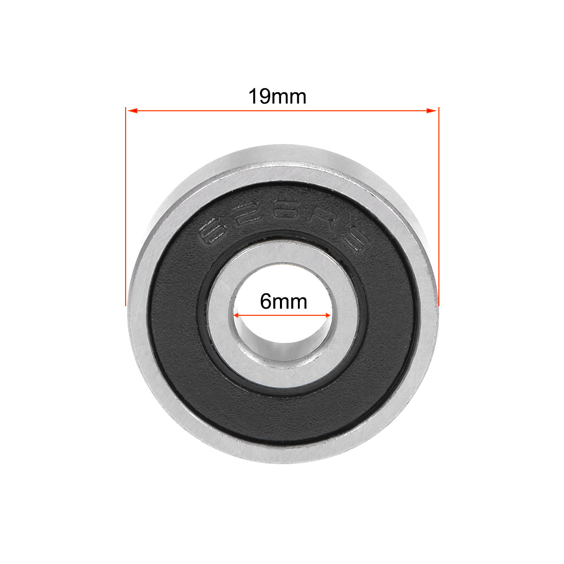 uxcell Uxcell Deep Groove Ball Bearings Single Sealed Chrome Steel