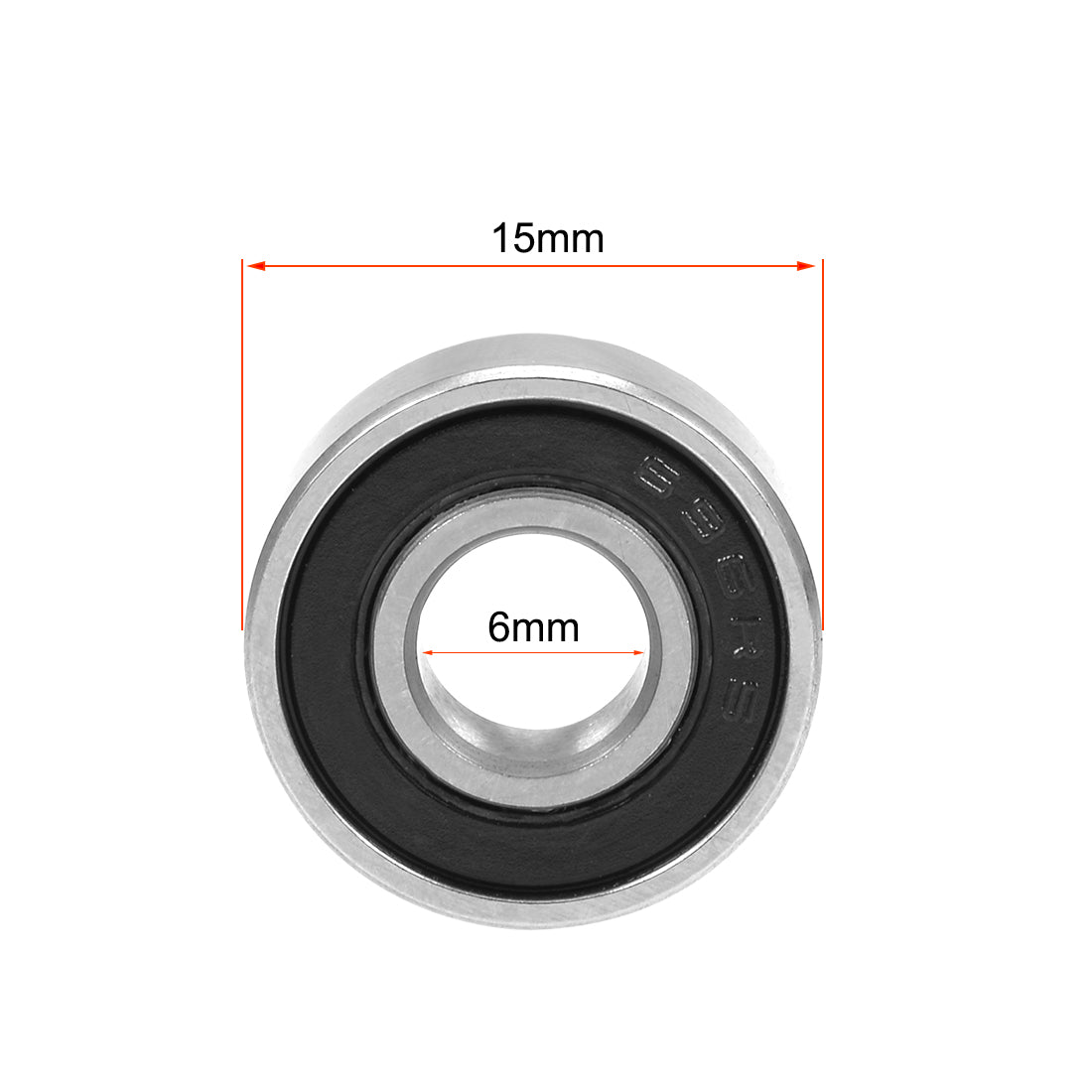 uxcell Uxcell Deep Groove Ball Bearings Metric Double Seal Chrome Steel ABEC1 Z1