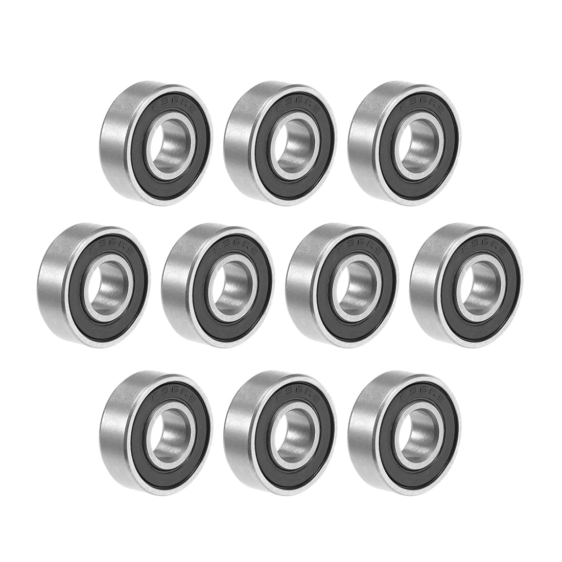 uxcell Uxcell Deep Groove Ball Bearings Metric Double Seal Chrome Steel ABEC1 Z1