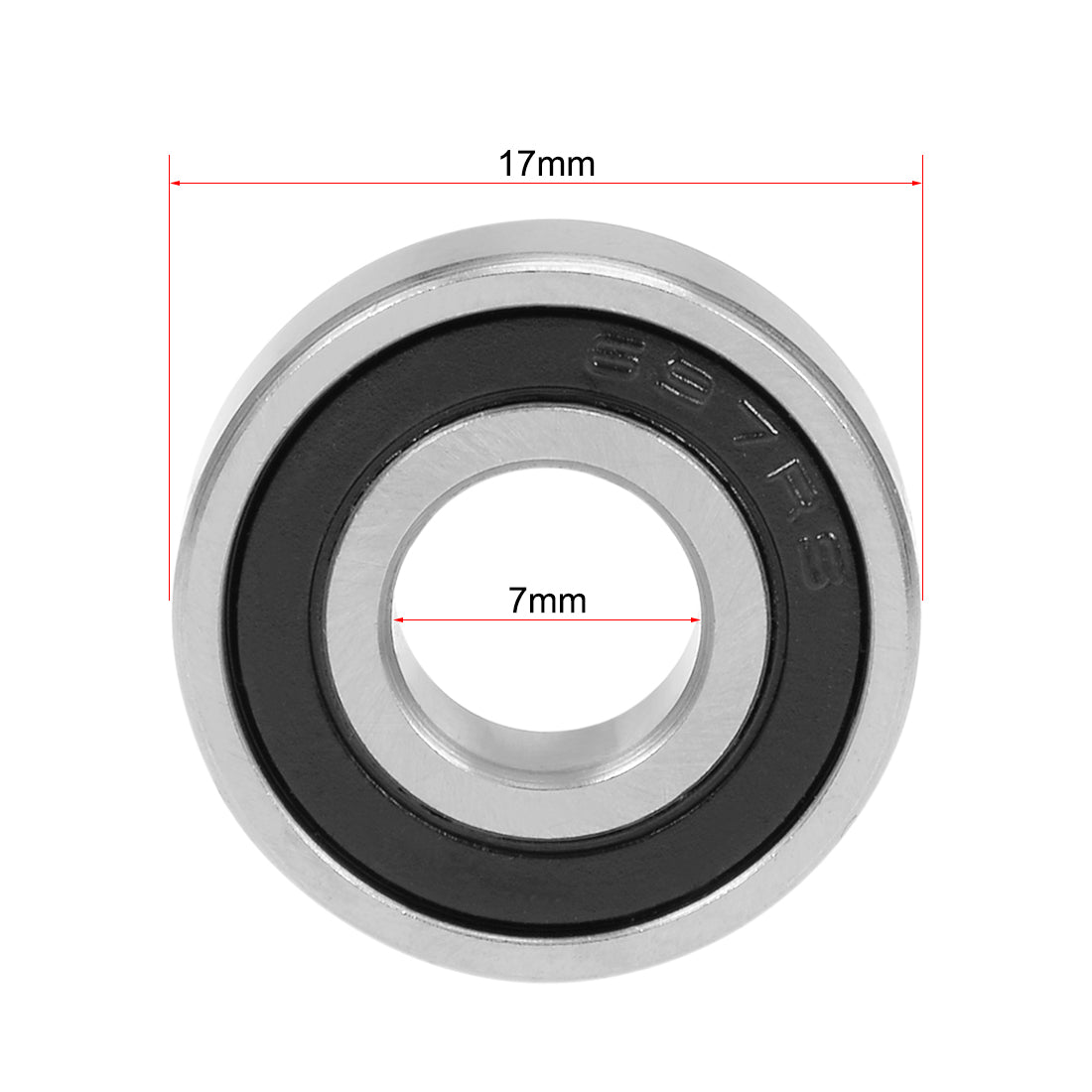 uxcell Uxcell Deep Groove Ball Bearings Metric Double Seal Chrome Steel ABEC1 Z1