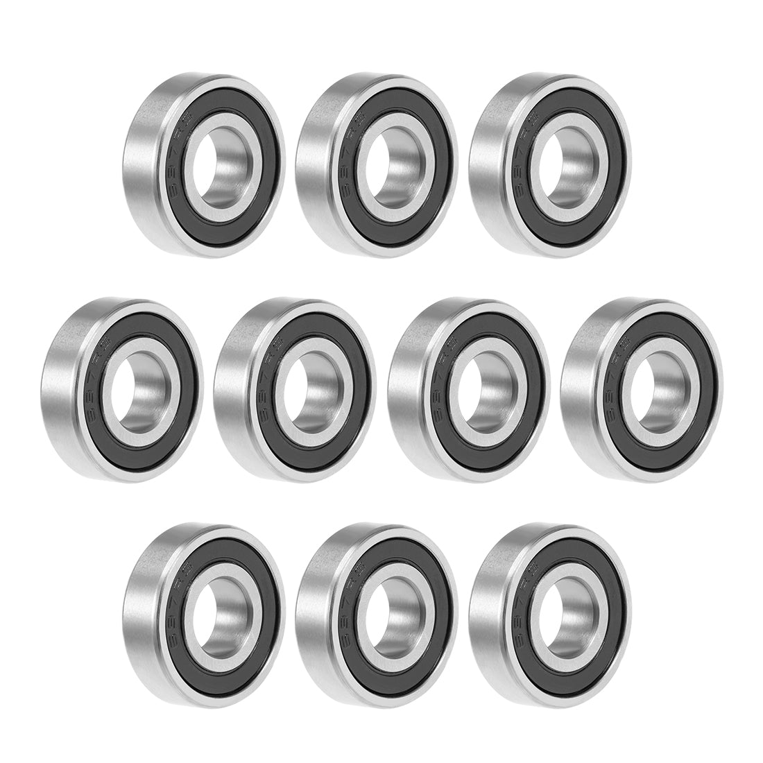 uxcell Uxcell Deep Groove Ball Bearings Metric Double Seal Chrome Steel ABEC1 Z1